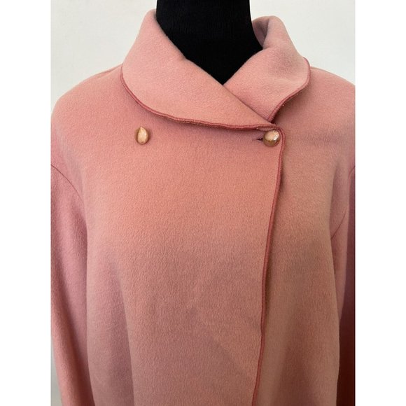 Harve Benard Women’s Wool Blend Tunic Long Pink Coat Size 14 - Picture 4 of 8
